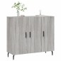 vidaXL Sideboard Grau Sonoma 90x34x80 cm Holzwerkstoff vidaXL Sideboard Grau Sonoma 90x34x80 cm Holzwerkstoff