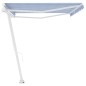 vidaXL Standmarkise Manuell Einziehbar 500x300 cm Blau/Weiß vidaXL Standmarkise Manuell Einziehbar 500x300 cm Blau/Weiß
