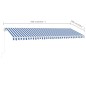 vidaXL Standmarkise Manuell Einziehbar 500x300 cm Blau/Weiß vidaXL Standmarkise Manuell Einziehbar 500x300 cm Blau/Weiß