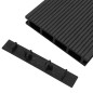 vidaXL Endkappen für Terrassendielen 10 Stk. Schwarz Kunststoff vidaXL Endkappen für Terrassendielen 10 Stk. Schwarz Kunststoff