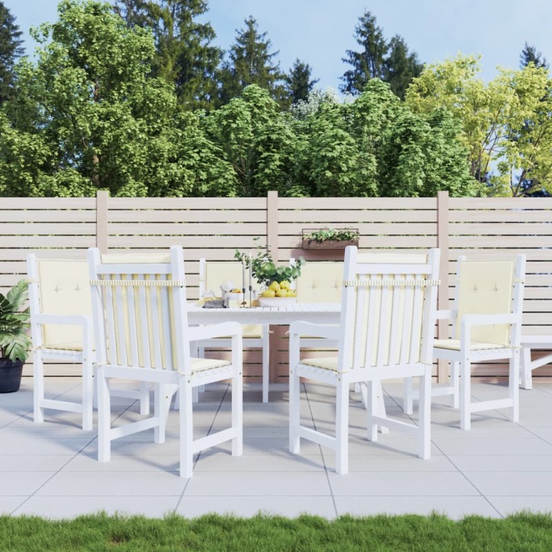 vidaXL Gartenstuhlauflagen für Niedriglehner 6 Stk. Creme 100x50x3 cm vidaXL Gartenstuhlauflagen für Niedriglehner 6 Stk. Creme 100x50x3 cm