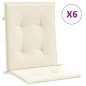 vidaXL Gartenstuhlauflagen für Niedriglehner 6 Stk. Creme 100x50x3 cm vidaXL Gartenstuhlauflagen für Niedriglehner 6 Stk. Creme 100x50x3 cm