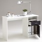 FMD Schreibtisch mit 1 Schublade 123×50×76,5 cm Weiß und Schwarz FMD Schreibtisch mit 1 Schublade 123×50×76,5 cm Weiß und Schwarz
