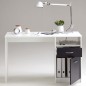 FMD Schreibtisch mit 1 Schublade 123×50×76,5 cm Weiß und Schwarz FMD Schreibtisch mit 1 Schublade 123×50×76,5 cm Weiß und Schwarz