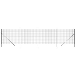 vidaXL Maschendrahtzaun Anthrazit 2x10 m Verzinkter Stahl