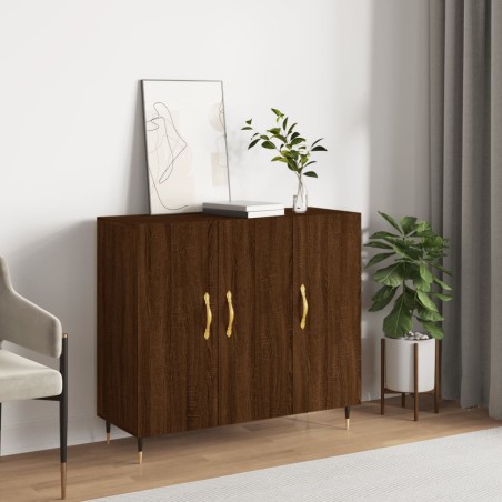vidaXL Sideboard Braun Eichen-Optik 90x34x80 cm Holzwerkstoff