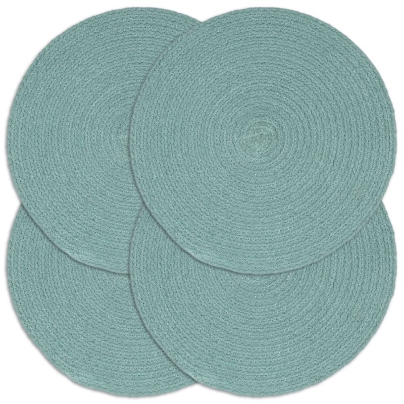 vidaXL Tischsets 4 Stk. Uni Grün 38 cm Rund Baumwolle vidaXL Tischsets 4 Stk. Uni Grün 38 cm Rund Baumwolle