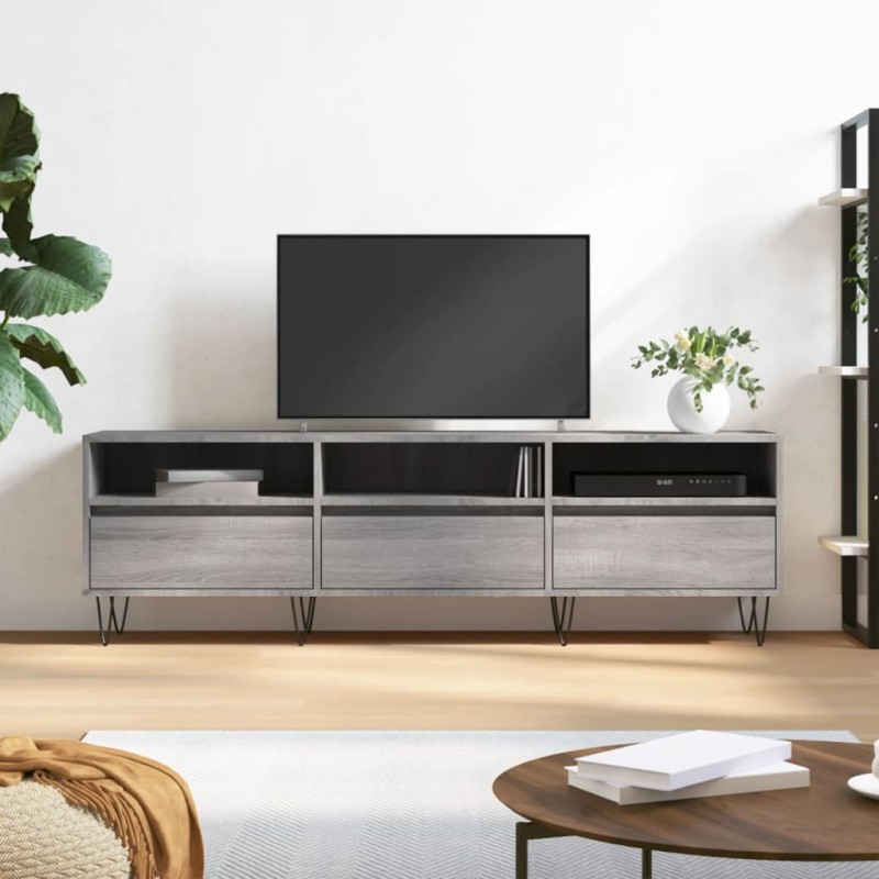vidaXL TV-Schrank Grau Sonoma 150x30x44,5 cm Holzwerkstoff vidaXL TV-Schrank Grau Sonoma 150x30x44,5 cm Holzwerkstoff
