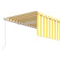 vidaXL Gelenkarmmarkise mit Rollo 5x3 m Gelb & Weiß vidaXL Gelenkarmmarkise mit Rollo 5x3 m Gelb & Weiß