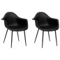 vidaXL Esszimmerstühle 2 Stk. Schwarz PP vidaXL Esszimmerstühle 2 Stk. Schwarz PP