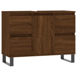 vidaXL Badschrank Braun Eichen-Optik 80x33x60 cm Holzwerkstoff