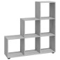 vidaXL Treppenregal Grau Sonoma 107 cm Holzwerkstoff vidaXL Treppenregal Grau Sonoma 107 cm Holzwerkstoff