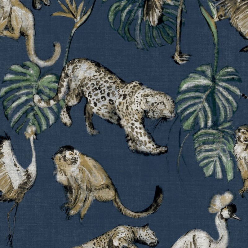 Zero Tapete Exotic Animals Blau Zero Tapete Exotic Animals Blau