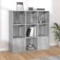 vidaXL Bücherschrank Grau Sonoma 98x30x98 cm vidaXL Bücherschrank Grau Sonoma 98x30x98 cm