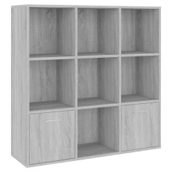 vidaXL Bücherschrank Grau Sonoma 98x30x98 cm