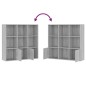 vidaXL Bücherschrank Grau Sonoma 98x30x98 cm vidaXL Bücherschrank Grau Sonoma 98x30x98 cm