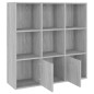 vidaXL Bücherschrank Grau Sonoma 98x30x98 cm vidaXL Bücherschrank Grau Sonoma 98x30x98 cm
