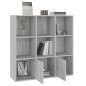 vidaXL Bücherschrank Grau Sonoma 98x30x98 cm vidaXL Bücherschrank Grau Sonoma 98x30x98 cm