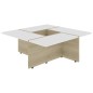 vidaXL Couchtisch Weiß und Sonoma-Eiche 79,5x79,5x30 cm Holzwerkstoff vidaXL Couchtisch Weiß und Sonoma-Eiche 79,5x79,5x30 cm Holzwerkstoff
