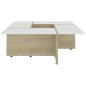 vidaXL Couchtisch Weiß und Sonoma-Eiche 79,5x79,5x30 cm Holzwerkstoff vidaXL Couchtisch Weiß und Sonoma-Eiche 79,5x79,5x30 cm Holzwerkstoff