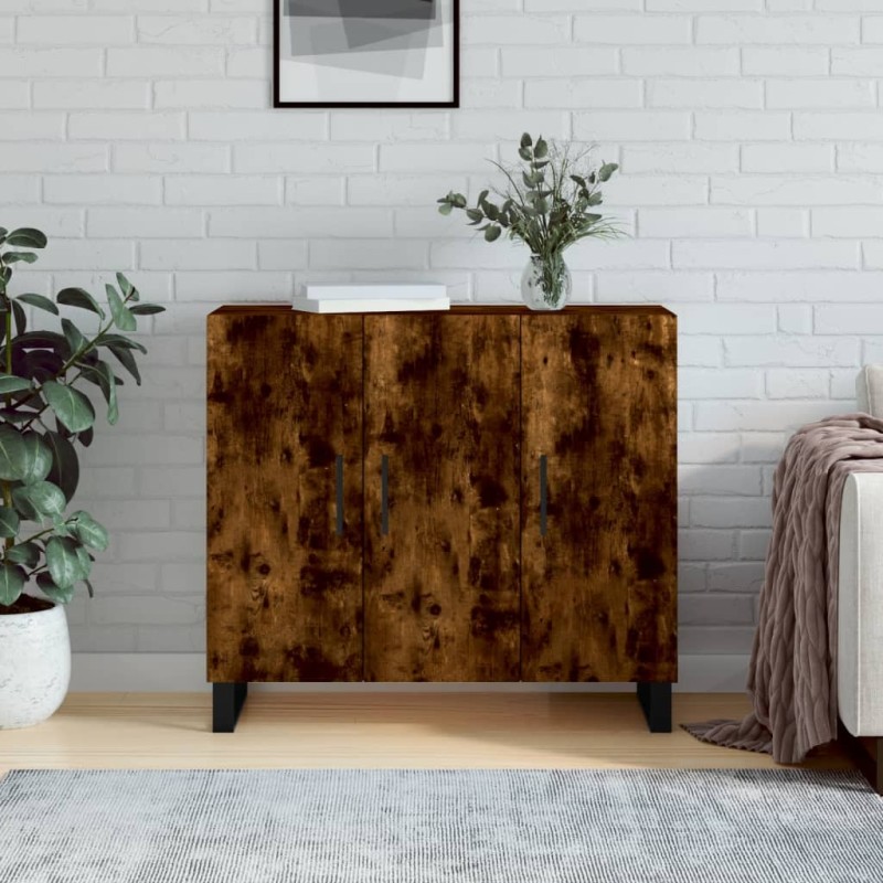 vidaXL Sideboard Räuchereiche 90x34x80 cm Holzwerkstoff vidaXL Sideboard Räuchereiche 90x34x80 cm Holzwerkstoff
