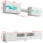 VidaXL 5-tlg. TV-Wohnwand-Set mit LED-Leuchten Hochglanz-Weiß VidaXL 5-tlg. TV-Wohnwand-Set mit LED-Leuchten Hochglanz-Weiß
