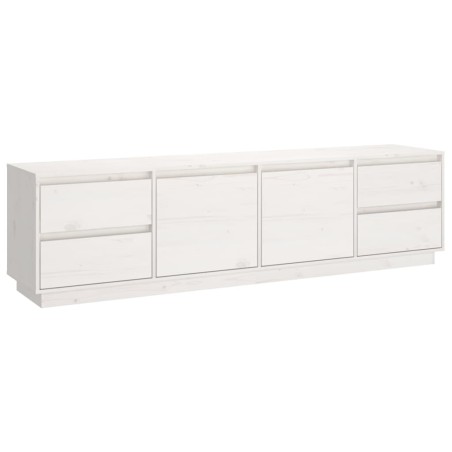 vidaXL TV-Schrank Weiß 176x37x47,5 cm Massivholz Kiefer