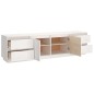 vidaXL TV-Schrank Weiß 176x37x47,5 cm Massivholz Kiefer vidaXL TV-Schrank Weiß 176x37x47,5 cm Massivholz Kiefer