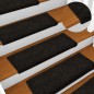 vidaXL Teppich-Treppenstufen 15 Stk. 65x21x4 cm Schwarz vidaXL Teppich-Treppenstufen 15 Stk. 65x21x4 cm Schwarz