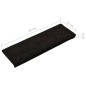 vidaXL Teppich-Treppenstufen 15 Stk. 65x21x4 cm Schwarz vidaXL Teppich-Treppenstufen 15 Stk. 65x21x4 cm Schwarz