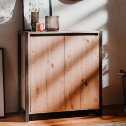 Finori Beistellschrank Denver 1 Artisan-Eiche und Anthrazit