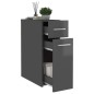 vidaXL Apothekerschrank Hochglanz-Grau 20x45,5x60 cm Holzwerkstoff vidaXL Apothekerschrank Hochglanz-Grau 20x45,5x60 cm Holzwerkstoff