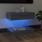 vidaXL TV-Schrank mit LED-Leuchten Hochglanz-Grau 60x35 cm vidaXL TV-Schrank mit LED-Leuchten Hochglanz-Grau 60x35 cm
