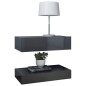 vidaXL TV-Schrank mit LED-Leuchten Hochglanz-Grau 60x35 cm vidaXL TV-Schrank mit LED-Leuchten Hochglanz-Grau 60x35 cm