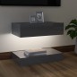 vidaXL TV-Schrank mit LED-Leuchten Hochglanz-Grau 60x35 cm vidaXL TV-Schrank mit LED-Leuchten Hochglanz-Grau 60x35 cm
