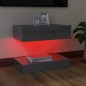 vidaXL TV-Schrank mit LED-Leuchten Hochglanz-Grau 60x35 cm vidaXL TV-Schrank mit LED-Leuchten Hochglanz-Grau 60x35 cm