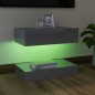 vidaXL TV-Schrank mit LED-Leuchten Hochglanz-Grau 60x35 cm vidaXL TV-Schrank mit LED-Leuchten Hochglanz-Grau 60x35 cm