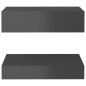 vidaXL TV-Schrank mit LED-Leuchten Hochglanz-Grau 60x35 cm vidaXL TV-Schrank mit LED-Leuchten Hochglanz-Grau 60x35 cm
