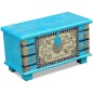 vidaXL Aufbewahrungstruhe Blau Mangoholz 80x40x45 cm vidaXL Aufbewahrungstruhe Blau Mangoholz 80x40x45 cm