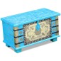 vidaXL Aufbewahrungstruhe Blau Mangoholz 80x40x45 cm vidaXL Aufbewahrungstruhe Blau Mangoholz 80x40x45 cm