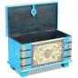 vidaXL Aufbewahrungstruhe Blau Mangoholz 80x40x45 cm vidaXL Aufbewahrungstruhe Blau Mangoholz 80x40x45 cm