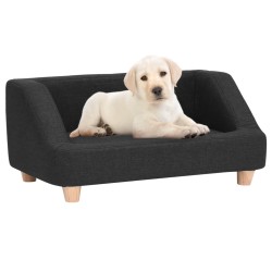 vidaXL Hundesofa Schwarz 95x63x39 cm Leinen
