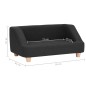 vidaXL Hundesofa Schwarz 95x63x39 cm Leinen vidaXL Hundesofa Schwarz 95x63x39 cm Leinen