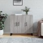 vidaXL Sideboard Grau Sonoma 90x34x80 cm Holzwerkstoff vidaXL Sideboard Grau Sonoma 90x34x80 cm Holzwerkstoff