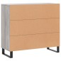 vidaXL Sideboard Grau Sonoma 90x34x80 cm Holzwerkstoff vidaXL Sideboard Grau Sonoma 90x34x80 cm Holzwerkstoff