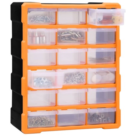 vidaXL Multi-Schubladen-Organizer 18 Schubladen 38x16x47 cm