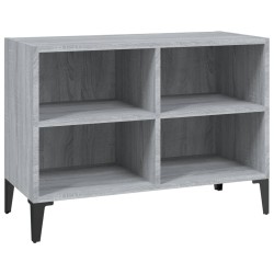 vidaXL TV-Schrank mit Metallbeinen Grau Sonoma 69,5x30x50 cm