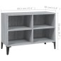 vidaXL TV-Schrank mit Metallbeinen Grau Sonoma 69,5x30x50 cm vidaXL TV-Schrank mit Metallbeinen Grau Sonoma 69,5x30x50 cm