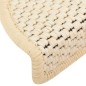 vidaXL Treppenmatten Selbstklebend Sisal-Optik 15 Stk. 56x17x3cm Creme vidaXL Treppenmatten Selbstklebend Sisal-Optik 15 Stk. 56x17x3cm Creme