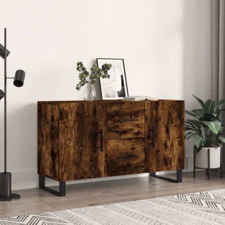 vidaXL Sideboard Räuchereiche 100x36x60 cm Holzwerkstoff